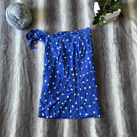 Periwinkle and White Polka Dot Colours by Alexander Julian Skirt - Picture 5 of 5